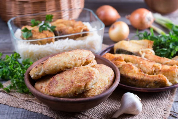 Homemade fish cutlets — Stock Photo, Image