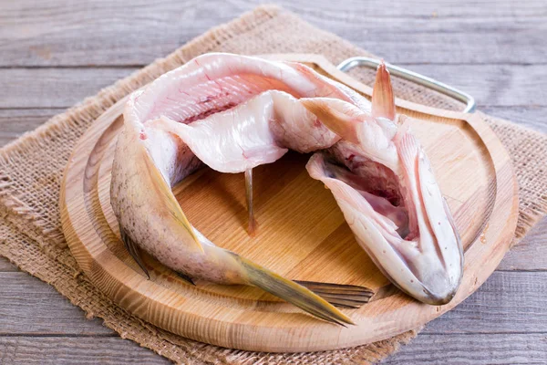 Raw pike prepared for cooking — Stock Photo, Image