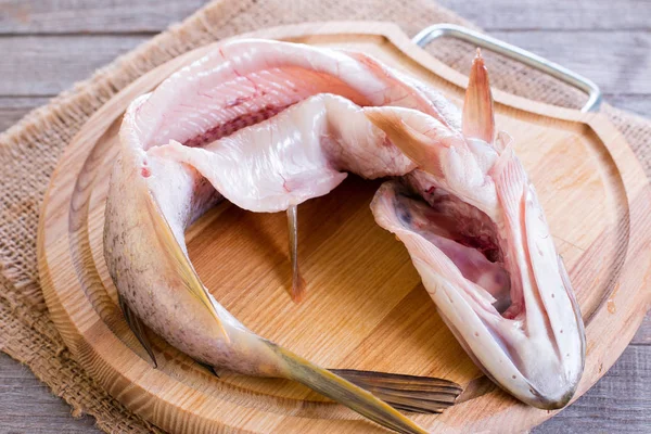 Raw pike prepared for cooking — Stock Photo, Image