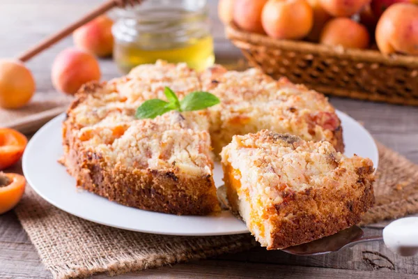 Domácí meruňkový koláč — Stock fotografie