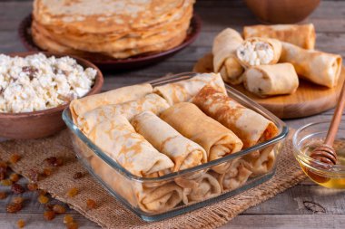 dolguları ile ince krep