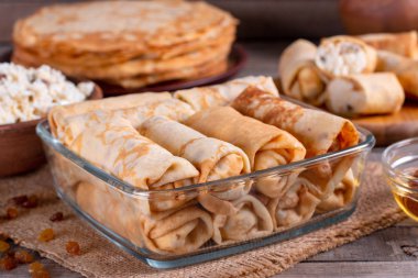 dolguları ile ince krep