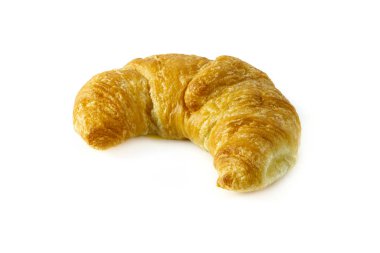 Tereyağlı kruvasan beyaz arkaplana yakın
