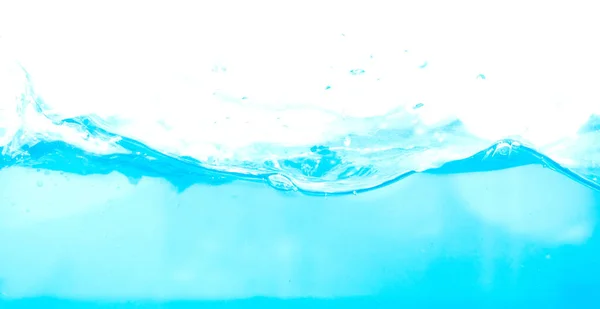 Respingo de água e gota sobre fundo branco — Fotografia de Stock