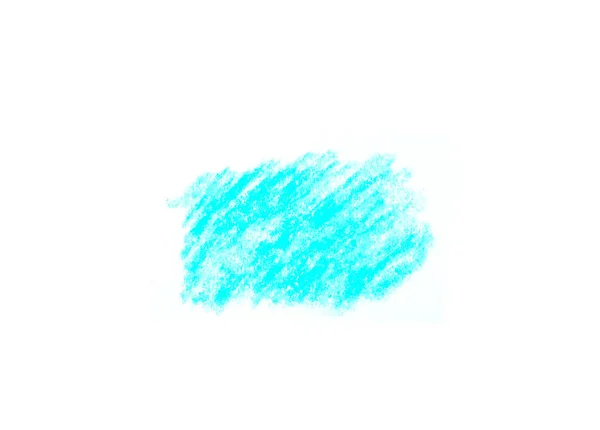 白色背景上孤立的蓝色蜡笔色 — 图库照片