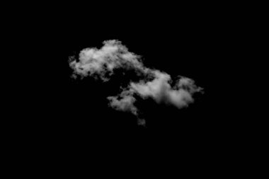 Siyah arka planda izole bulutlar