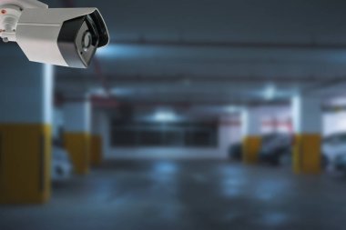 Bulanık resim Yeraltındaki otopark