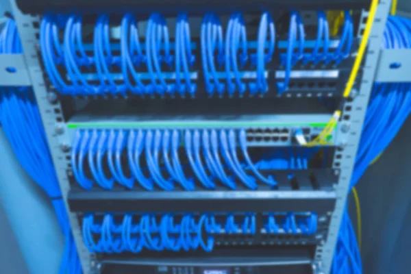 Cierre cable LAN en segundo plano — Foto de Stock