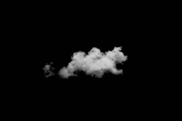 Облака, изолированные на черной пустоши — стоковое фото