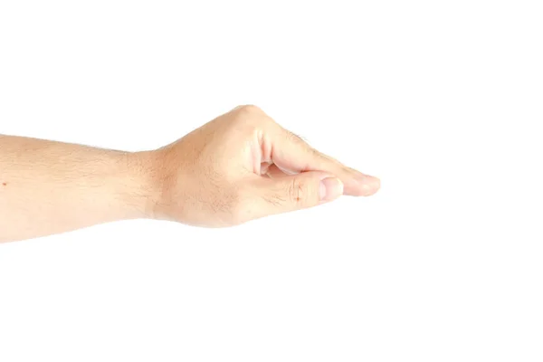 Una mano isolata su sfondo bianco — Foto Stock