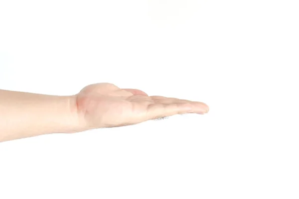 En hånd isolert på hvit bakgrunn – stockfoto