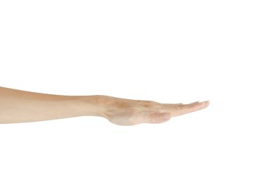 Beyaz arkaplanda İzole Edilmiş Bir El