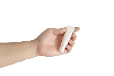 Mal üzerinde boş elle tutuş beyaz, boş