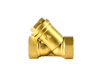 Pirinç kapakçık, beyaz arka planda izole edilmiş.