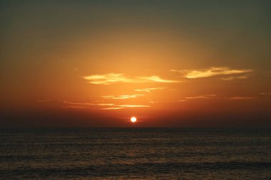 Deniz manzarası, Günbatımı Arkaplanı