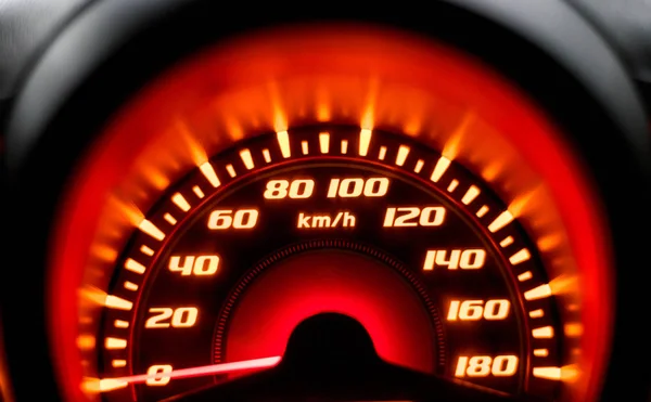 Close up speedometer in car — Stock Photo, Image