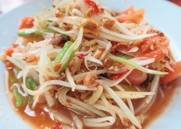 Som-Tam, Papaya salad Thai foods — стокове фото