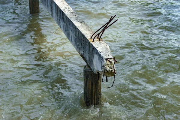 Concrete bridge is not built on sea — 스톡 사진