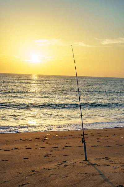 Paesaggio marino, Tramonto sullo sfondo — Foto Stock