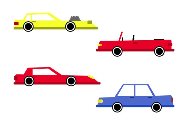 Concept Flat Design Icon Car Background — 스톡 벡터