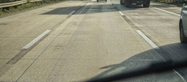 Bir araba gezisi sırasında otoyol