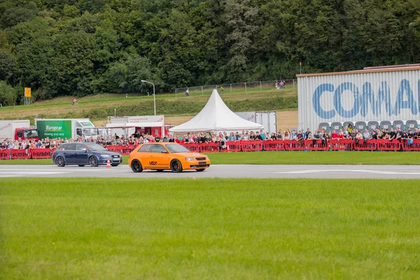 Evento Carreras de coches, RaceatAirport, Passau, Alemania, agosto 2014 — Foto de Stock