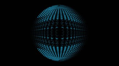 Siyah arka plan üzerine soyut bir şekil