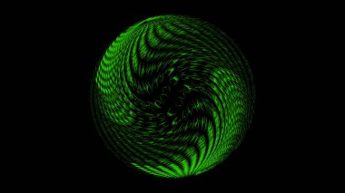 Siyah arka plan üzerine soyut bir şekil