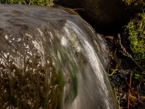 Longa Exposição Água Corrente Natureza — Fotografia de Stock