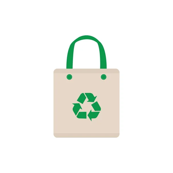 Ecological Cloth Bag Symbol Icon Isolated Vector Illustration — Stock Vector