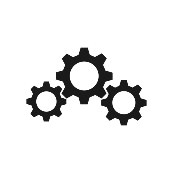 Settings Icon Gear Icon Isolated Vector Illustration — Stock vektor