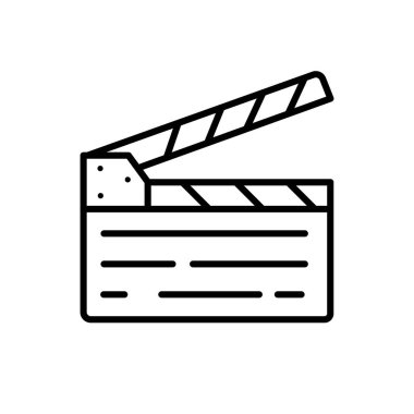 Alkış tahtası çizgi simgeleri. İzole Vektör İllüstrasyonu.