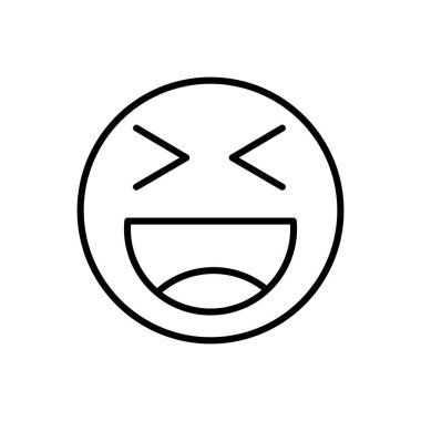 Gülücük çizgisi simgesi. İzole vektör