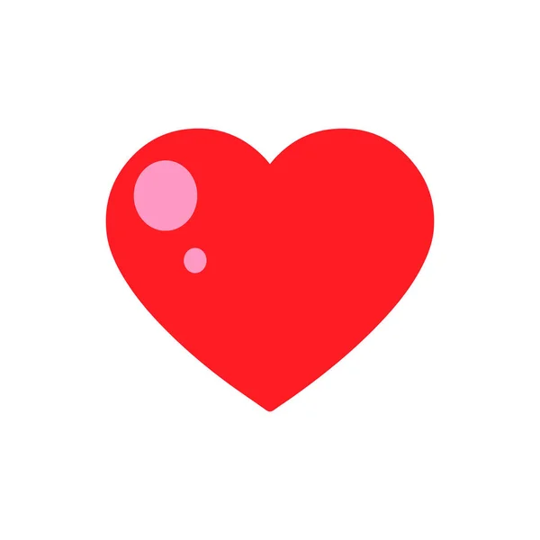 Glowing Red Heart Symbol Isolated Vector Illustration Web Mobile Applications — 스톡 벡터