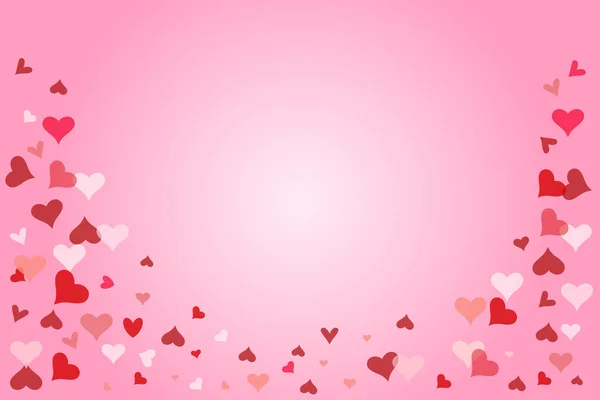 Ιστορικό Των Ιπτάμενων Καρδιών Ροζ Φόντο Σχέδιο Διανύσματος — Διανυσματικό Αρχείο