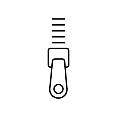 Fermuar simgesi. İzole Vektör illüstrasyonu.