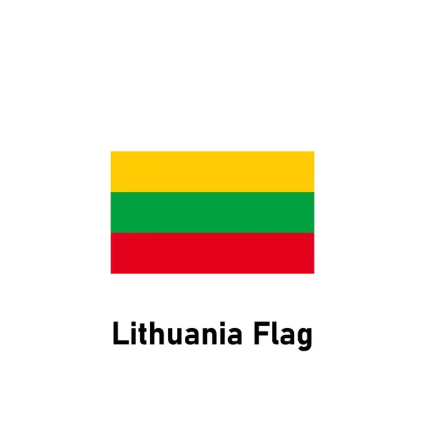 Litauische Flagge Isolierte Vektorillustration — Stockvektor