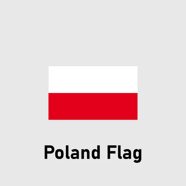 Flaga Polski Izolowana Ilustracja Wektora Eps — Wektor stockowy