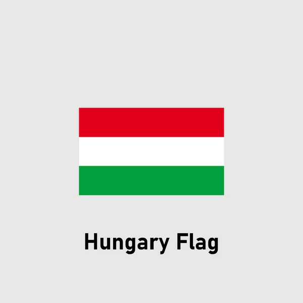 Ungarn Flagge Isolierte Vektorabbildung — Stockvektor