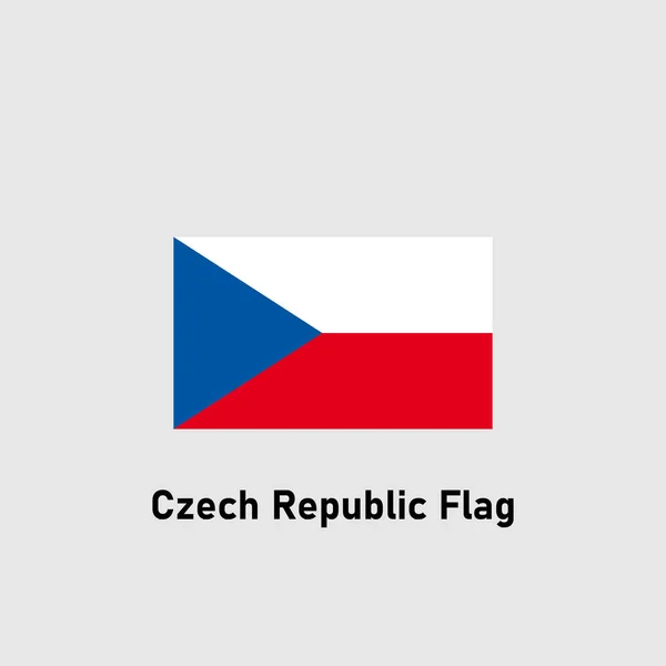 Vlajka České Republiky Izolovaná Vektorová Ilustrace — Stockový vektor