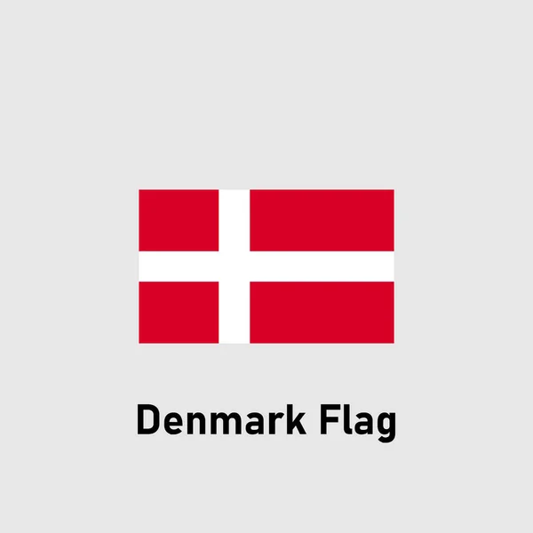 Flaga Danii Ilustracja Izolowanego Wektora — Wektor stockowy