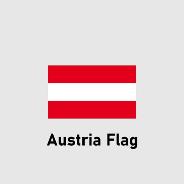 Avusturya bayrağı. İzole vektör illüstrasyonu.