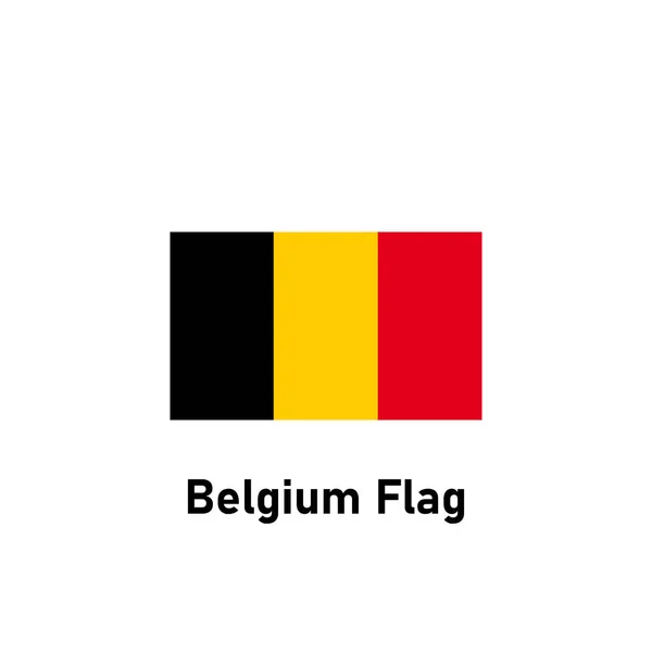 Belgiums Flagga Isolerad Vektor Illustration — Stock vektor