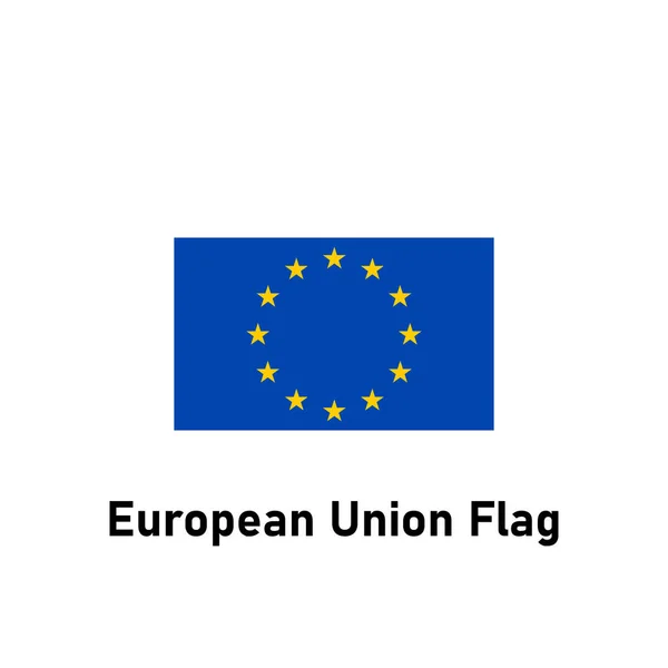 Europese Unie Vlag Geïsoleerde Vectorillustratie — Stockvector