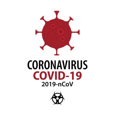 Roman Coronavirus (2019-nCoV). Virüs Covid 19-NCP. Vektör illüstrasyonu.