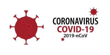 Roman Coronavirus (2019-nCoV). Virüs Covid 19-NCP. Arkaplan vektör illüstrasyonu.
