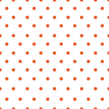 Turuncu renkli daireler. Polka noktasız desen. Vektör çizimi.