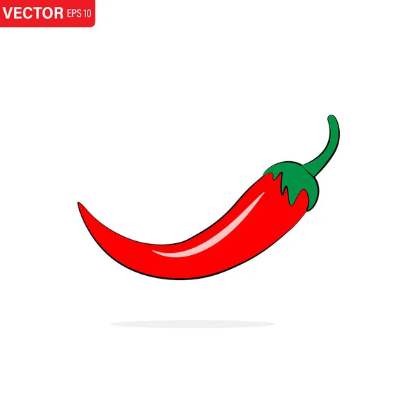 Jalapeño Pimientos Chile Símbolo Ilustración Vectorial Aislada Ilustración Simple Del — Vector de stock