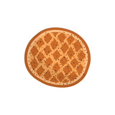 Geleneksel Türk Ramazanı Pide. Ramazan ekmeği. İzole vektör.