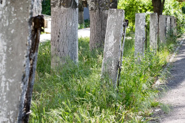 Concrete Pillars Road — Stock Photo, Image